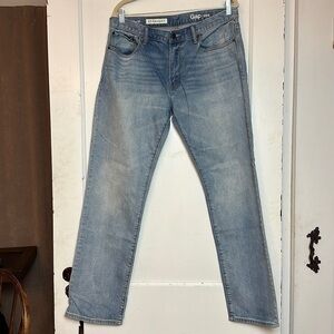 Gap straight leg light wash indigo